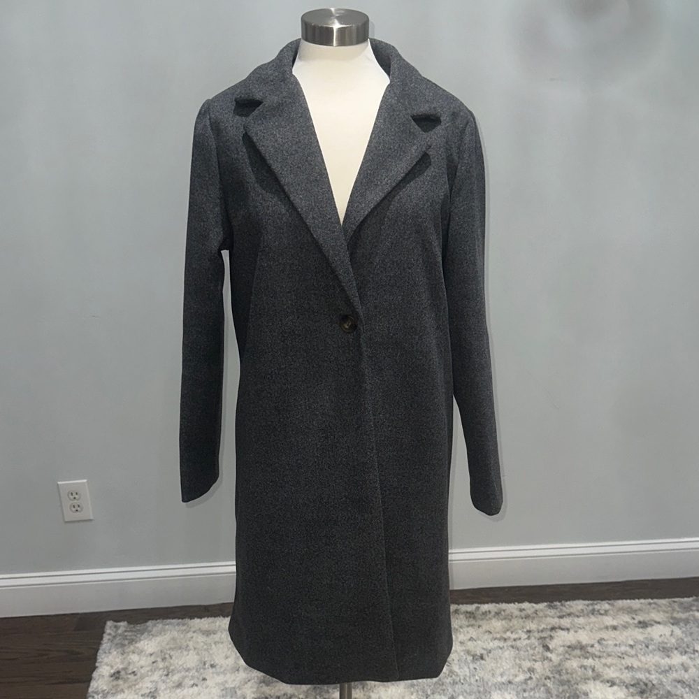 Fashion Nova Charcoal Trench Coat